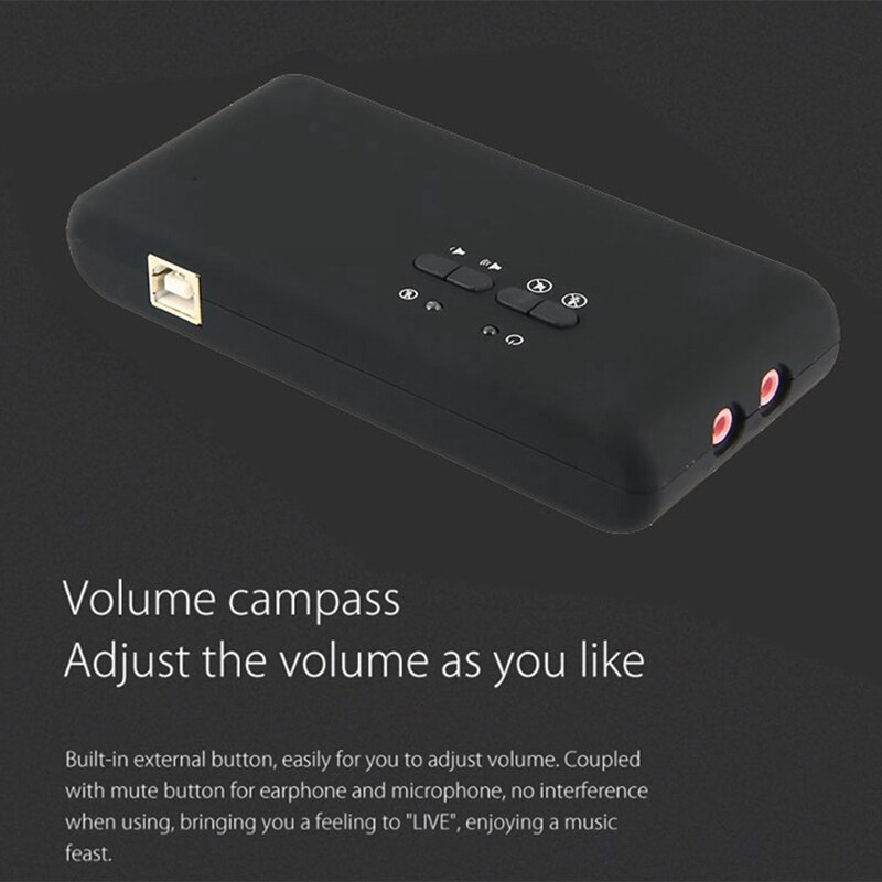 USB2.0 Geluidskaart On Kaarten Cmi-6206 Chipset Usb 7.1 Geluidskaart Met Spdif &amp; Usb Verlengkabel Remote Wake-Up