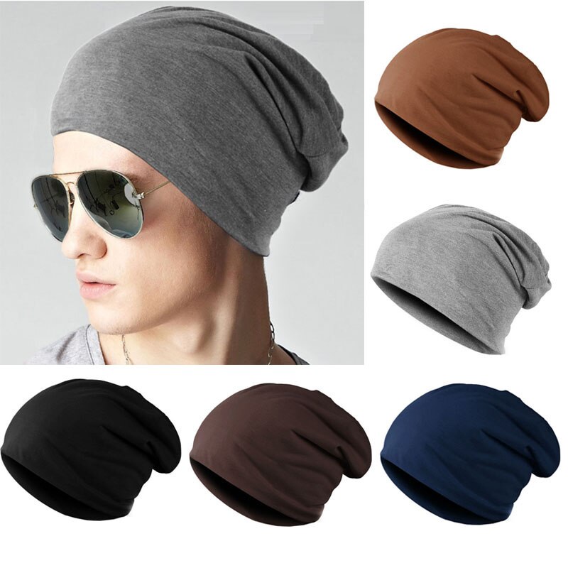 Classical Men's Autumn Winter Hats Solid Color Beanies Hip-pop Slouth Hats Skullies Female Male Hats Gorro Crochet