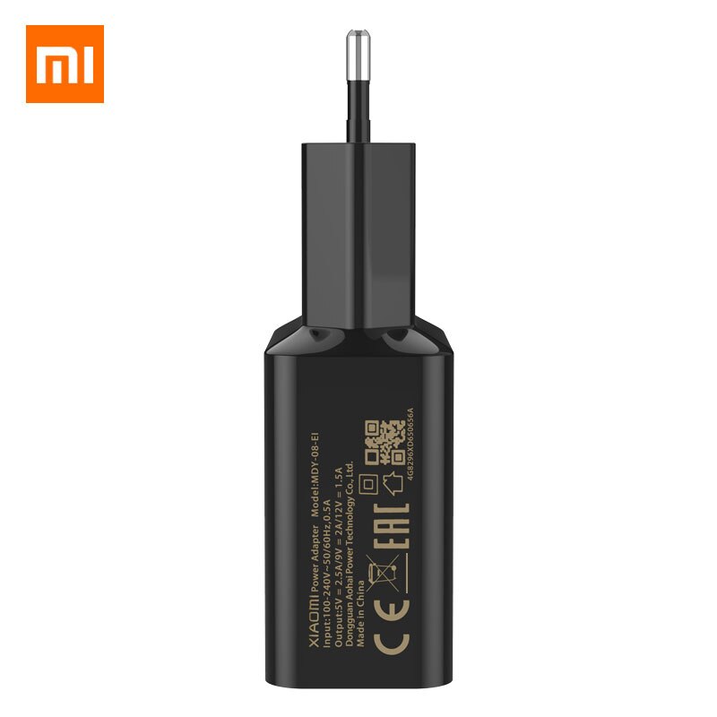 Originele Xiaomi Fast Charger Adapter 9V 2A Qc 3.0 Usb Type C Kabel Reizen Opladen Adapter Voor Mi 8 9 Se 9 T Pro 10 Lite A3 Max: Only Black Charger