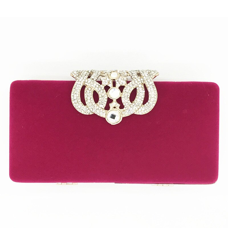 Dicihaya clutch avondtassen kroon strass avondtas portemonnee schoudertas voor bruiloft diamanten dames portemonnee mini avondtassen: Felroze