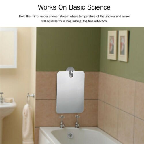 Deluxe Anti Fog Gratis Scheren Douche Spiegel Fogless Washroom Badkamer Gratis Haak