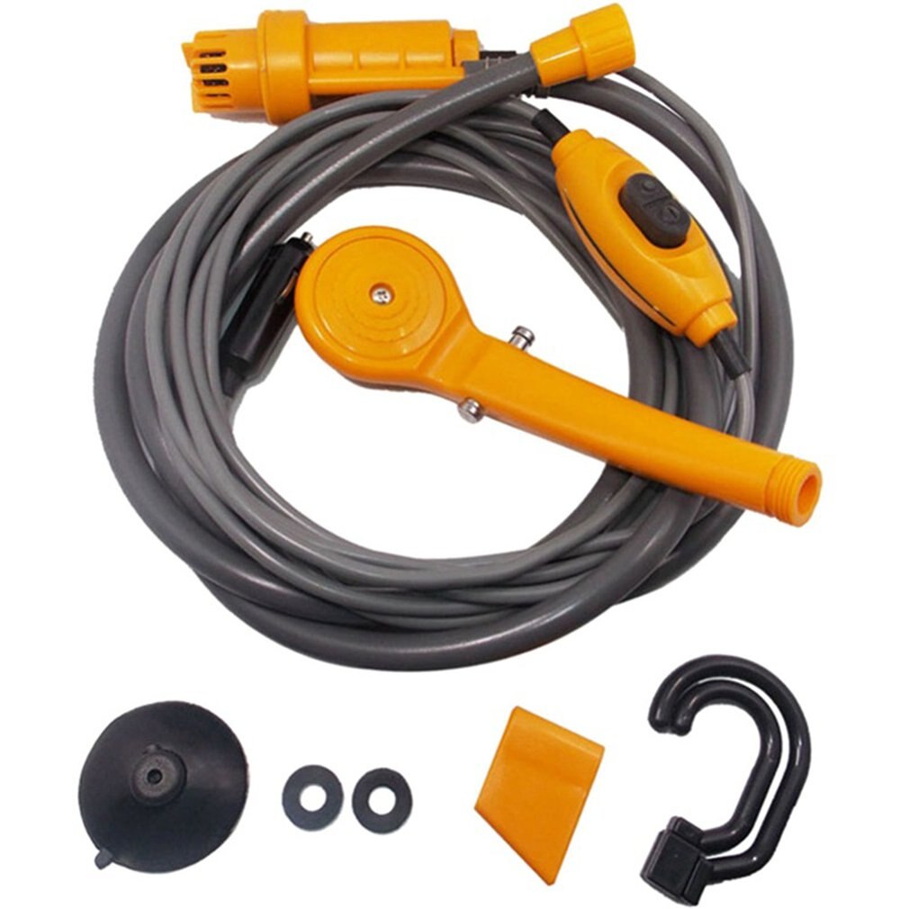 1 set Outdoor car shower Rain shower Car Motorcycle Car Washer Portable Outdoor Handheld Camping Shower: Navy Blue
