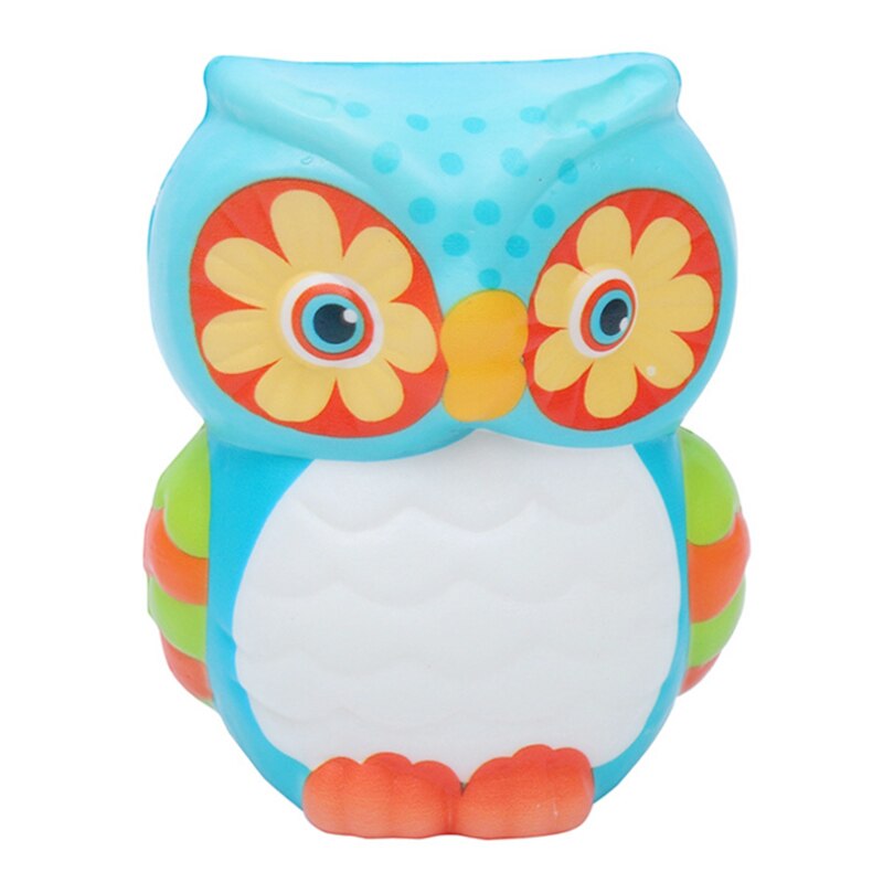 mignon hibou coloré Squishy Simulation Animal lente augmentation presser jouet parfumé soulagement du Stress jouets pour enfant fête de noël: Pattern 01