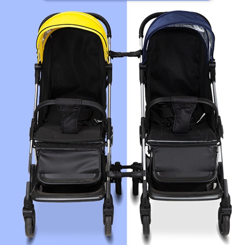 3Pcs Twin Kinderwagen Connector Universele Gewrichten Drieling Quadruplets Baby Winkelwagen Veilige Bandjes Verstelbare Linker Haak