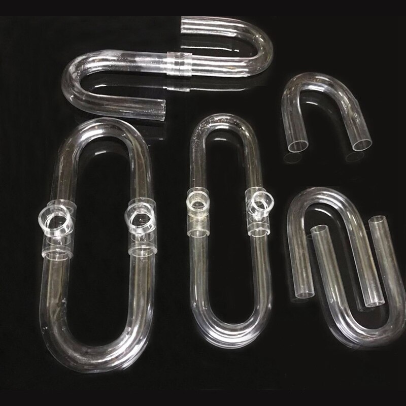 O.D 20~32mm Aquarium Fish Tank U-shape Air Tube Fittings Transparent U-Tube Acrylic Pipe Fittings Plexiglass Elbow Connector