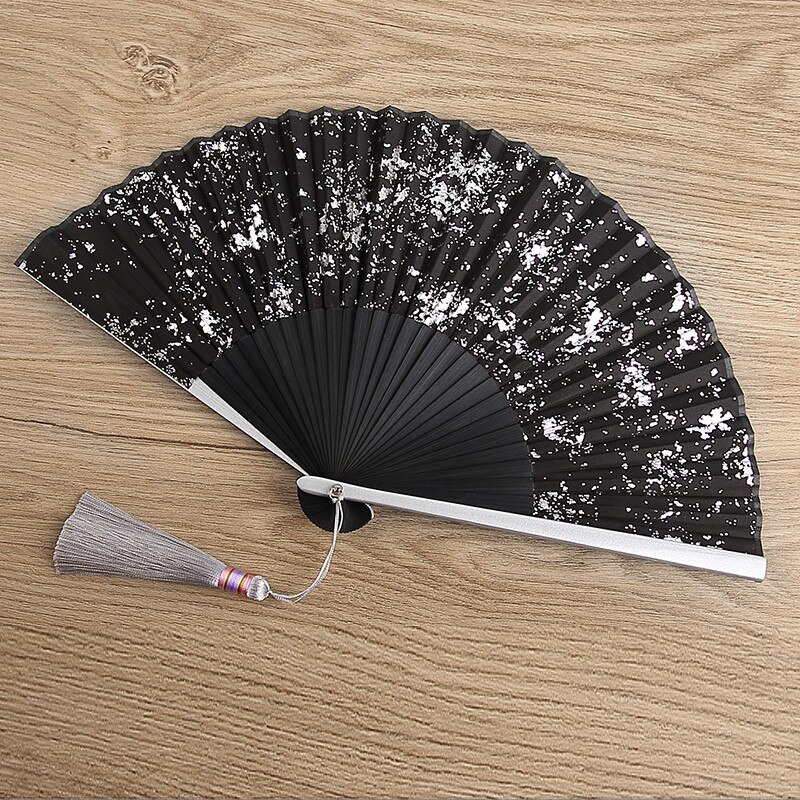 portable classical Japanese folding fan Chinese traditional bamboo wood and silk decoration Personality hand fan best
