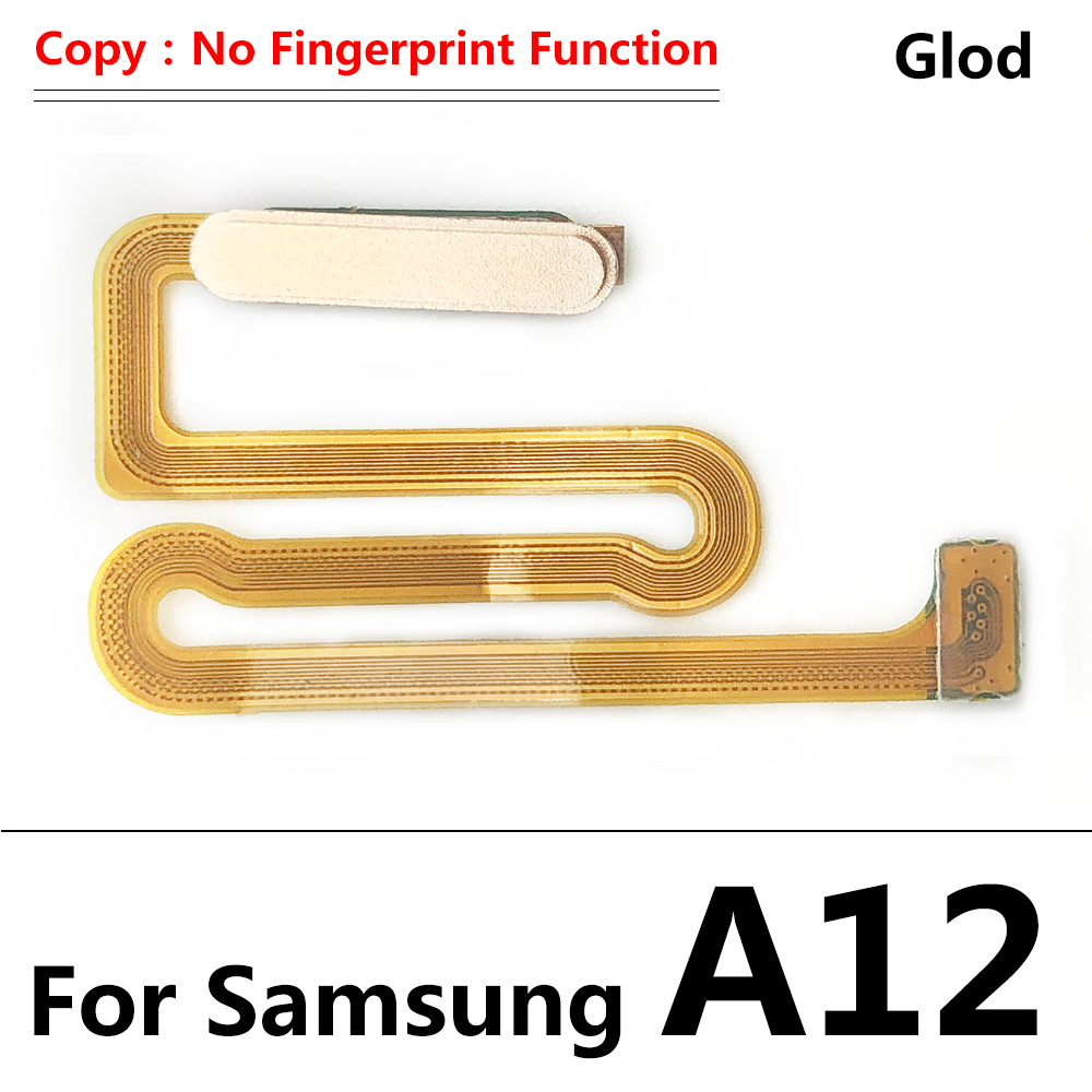 Sensor de huella digital Original para Samsung A12, botón de menú de Inicio, tecla de inicio de retorno, encendido y apagado lateral, botón Flex para A03S: A12 Gold Copy