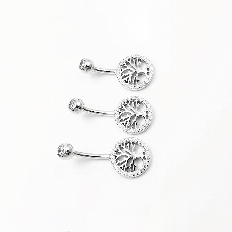 925 Sterling Zilveren Boom Van Cabala Navel Nail Belly Button Piercing Ringen Bulk Body Sieraden Voor Vrouwen Sexy Fijne Accessoires