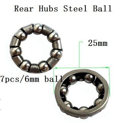 Mtb vägfällbar 44mm cykelheadset kullager 20mm 25mm främre baknav stålkula 30mm- axliga stålkullager tillbehör: 25mm 1pc