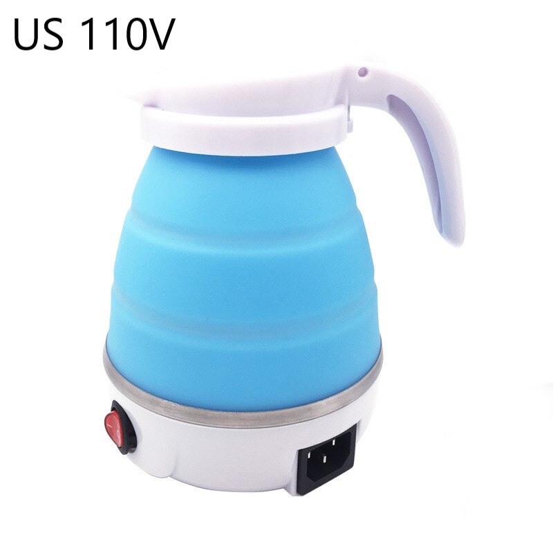 Bouilloire pliable Portable 100V ~ 240V, Mini-bouilloire Portable, avec mise hors tension automatique, pour la cuisine et la maison: US Blue