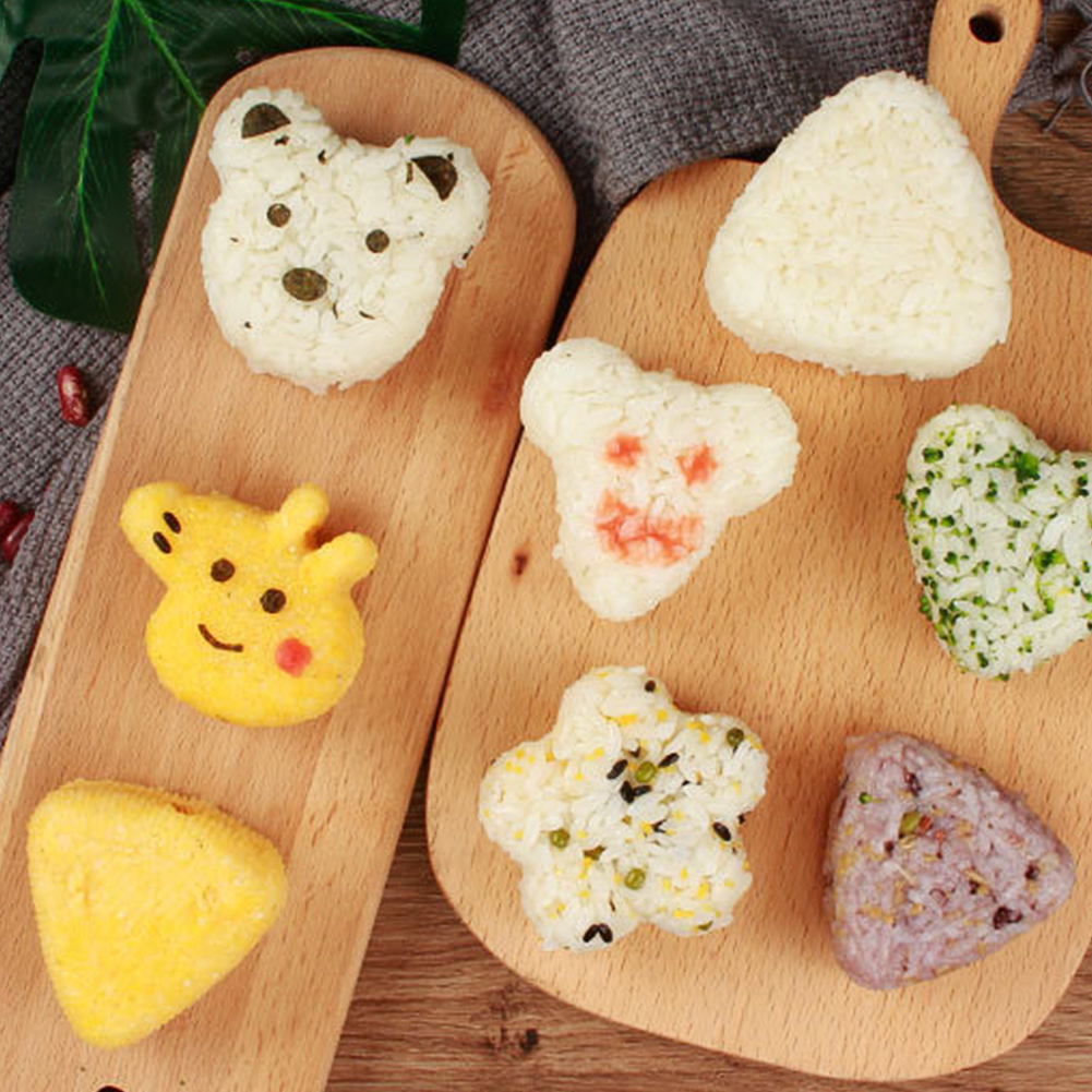 Ensemble de Gadgets de cuisine Onigiri, moule à Sushi, fleur de prunier, dessin animé, moule à riz, outil de bricolage, Kit de fabrication de Sushi à domicile, accessoires de cuisine