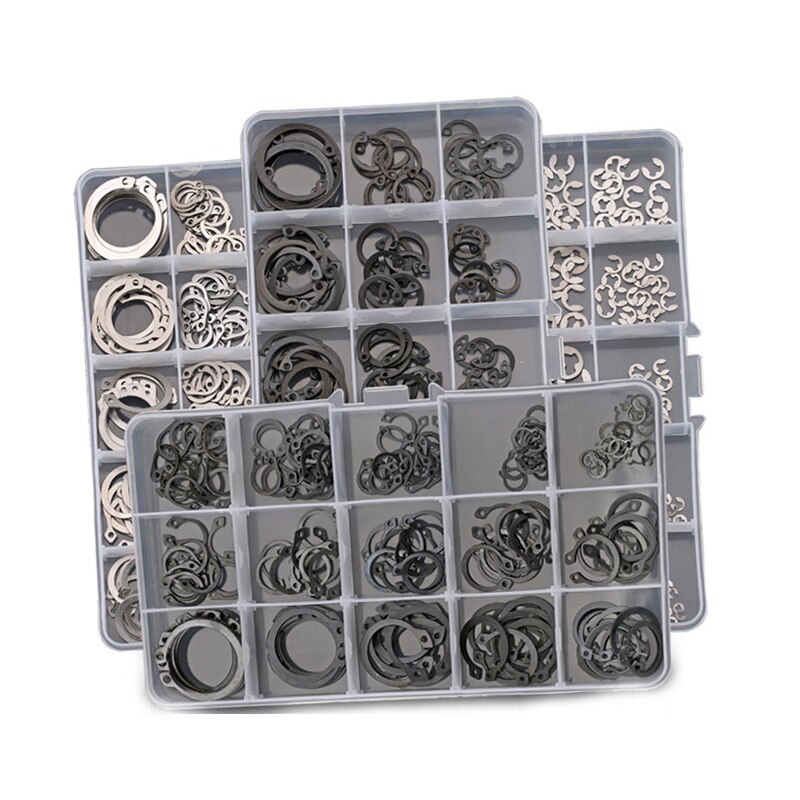 C-type circlip elastic snap ring shaft fixed combination E clamp washer external combination kit