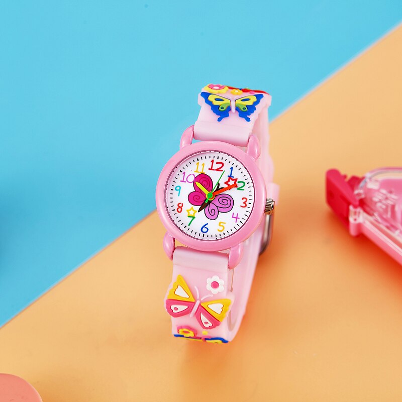 Children Watch Colorful Butterfly Girls Watch Child Boy Girls Silicone Quartz Wristwatch Kid Children Watch kids watches
