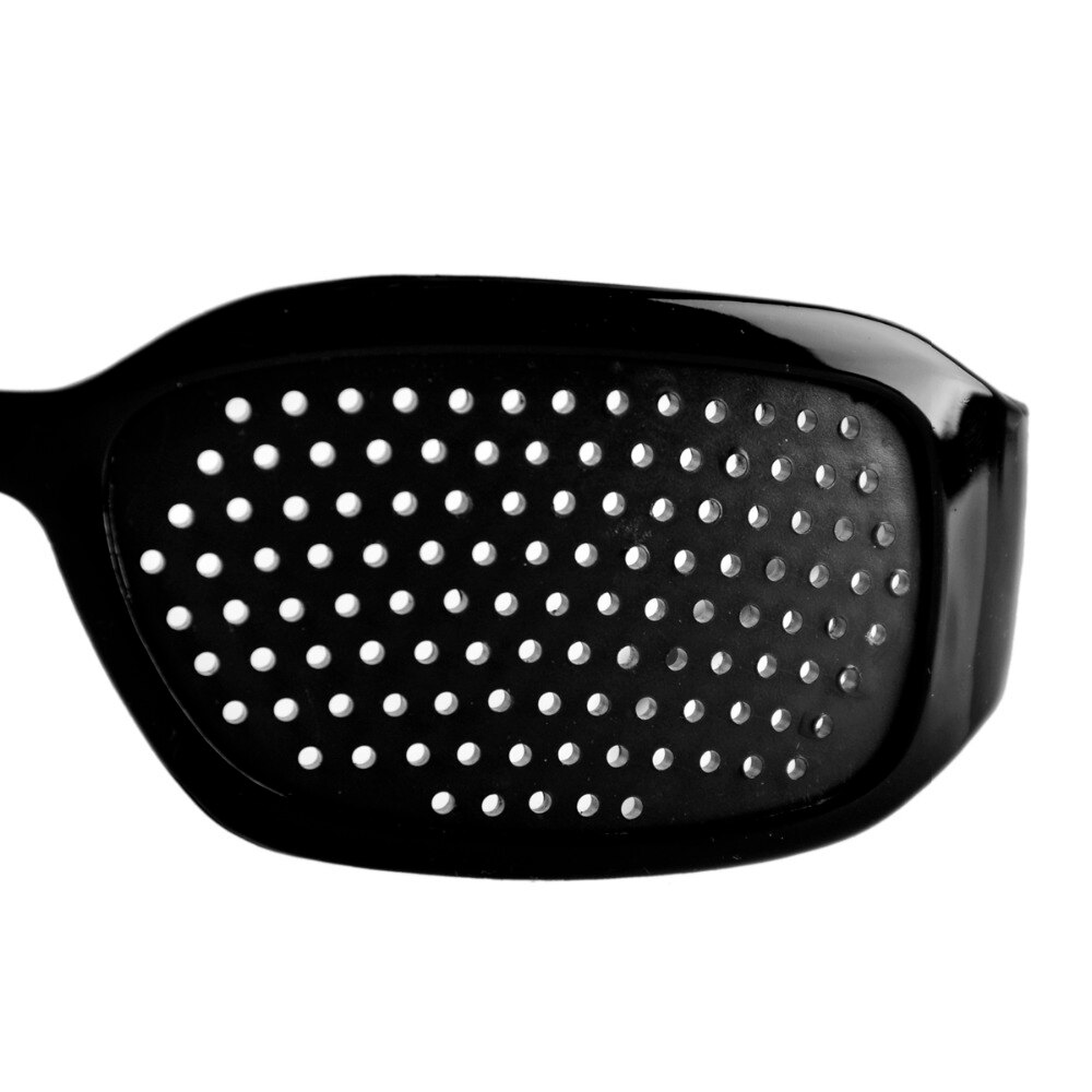 Black Unisex Vision Care Pin hole Eyeglasses pinhole Glasses Eye Exercise Eyesight Improve Plastic Natural Healing Cheap