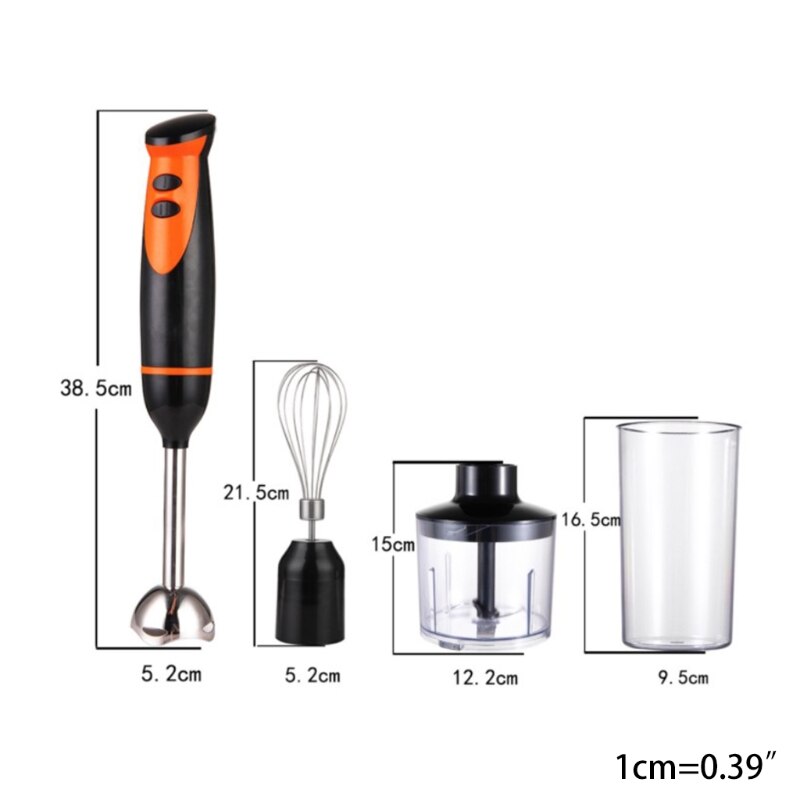 4-in-1 Multifunctional Hand Blender 220-240V, 300W Immersion Mixer, Chopping Bowl,Shaker Glass,Whisk Blender Cup Set