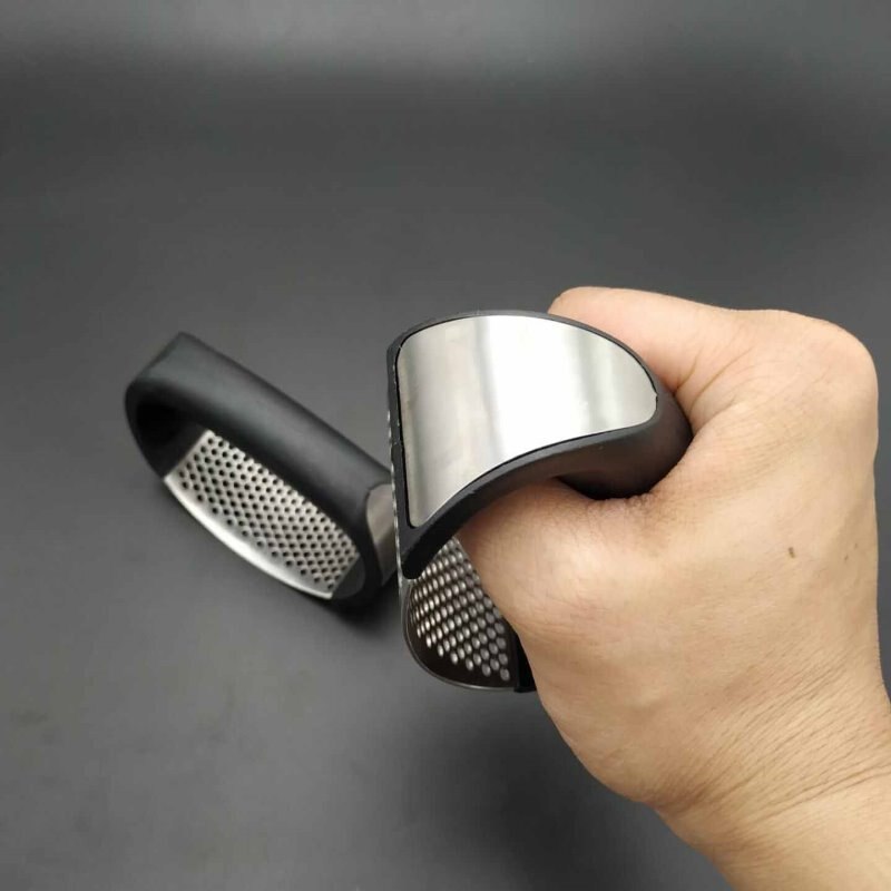 Garlic Mincer Kitchen Gadgets Fruit Vegetable Tools Manual Stainless Steel Curve Squeezer Garlic Press Household Chopping Ginger
