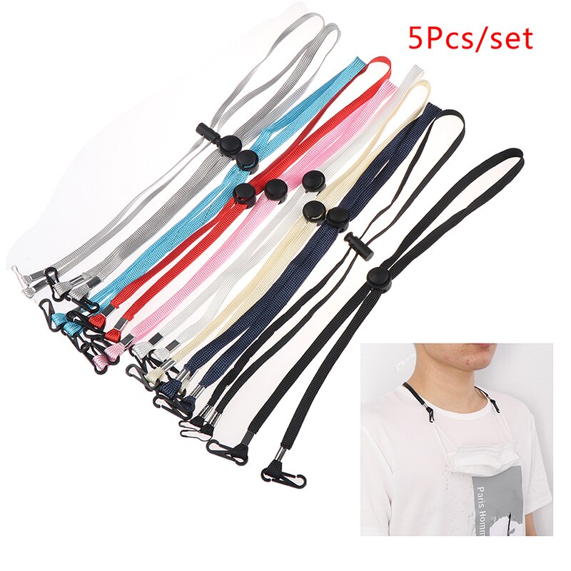! 1/5 stuks verstelbare maskerverlenging voor maskers, koord, handig en handig veiligheidsmaskersteuntje en oorhouder, touw om aan de nek te hangen