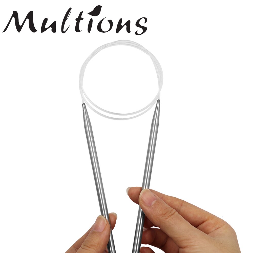 1/3Pcs Knitting Needles Stainless Steel Circular Crochet Needles for Knitting 4 6 10mm Crochet Hooks DIY Weaving Knitting Tools