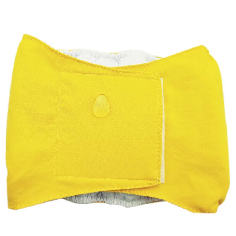 Herbruikbare Hond Luier Waterdichte Puppy Fysiologie Band Duurzaam Doggie Luiers Broek Hond Wraps Panty Huisdier Sanitaire Ondergoed #2: YELLOW / XS