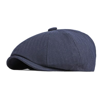 Gorras de estilo clásico para hombres y mujeres, sombrero británico Retro, sólido, pintor, literario, de algodón, irlandés, Italia: Azul