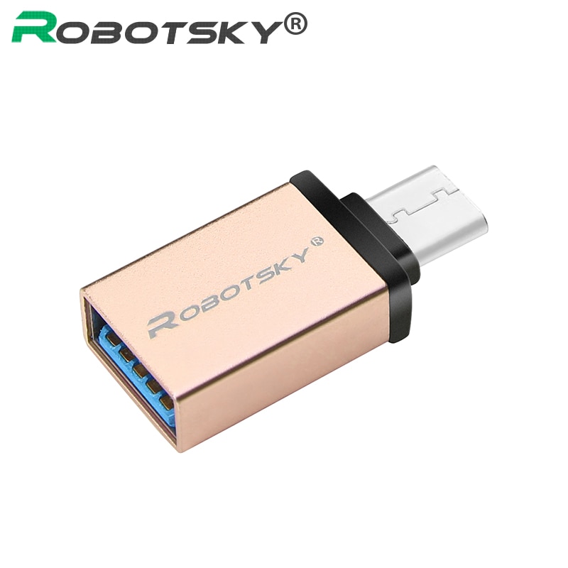 Robotsky USB3.0 Type C Converter Type-C Om Otg Usb 3.0 Usb C Adapter Voor Chromebook Macbook Huawei P9 xiaomi 4C Nexus 5X Lg G5