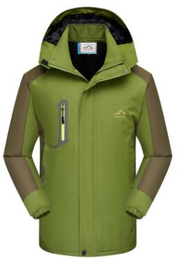 Winter Men Ski Jacket Parka Thermal Fleece Coats Men Snowboard Jackets Windbreaker Jaqueta Windproof Waterproof Coats Men 5XL: Green / XXL