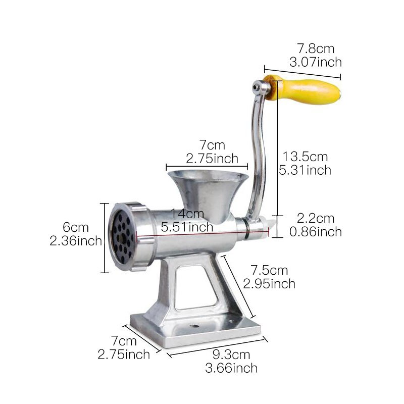 1PCS Aluminum alloy Multifunctional Sausage Meat Grinder Sausage Filling Household Manual Crank Kitchen Tools