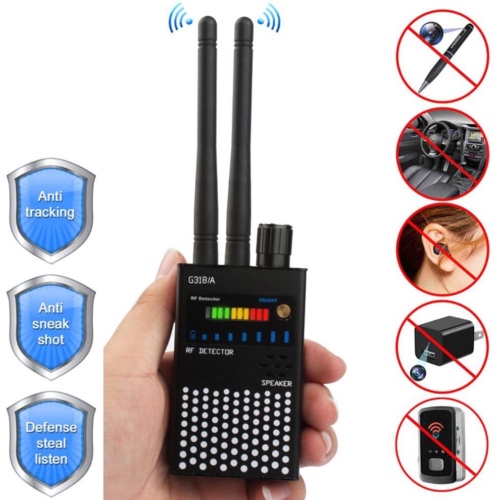 1 PCS Full Frequency Anti Wiretapping RF Signal Detector Beep Sweeper GPS Bug Detector Anti-inteference Detector