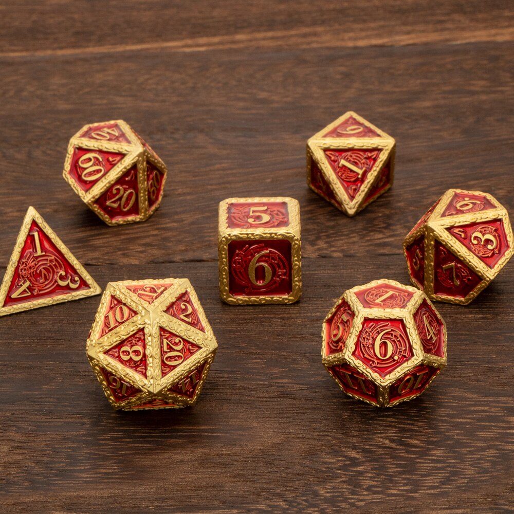Metalen Dnd Dobbelstenen Set Dungeon En Dragon D &amp; D D + D Dices Set D20 D12 D10 D % d8 D6 D4 Mtg Rpg Veelvlakken Rollenspel Dobbelstenen