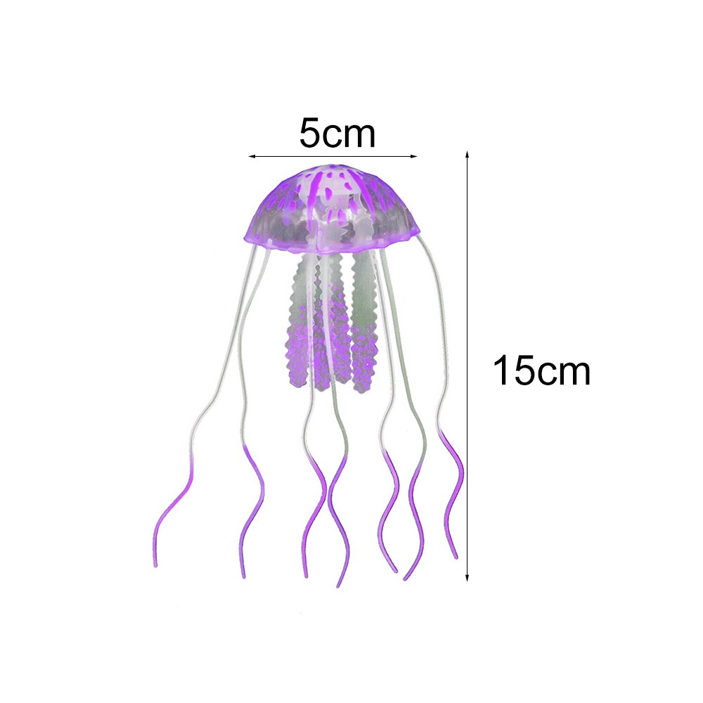 Subaquática artificial nadar efeito brilhante medusas aquário decoração do tanque de peixes planta viva ornamento luminoso paisagem aquática: G210255C