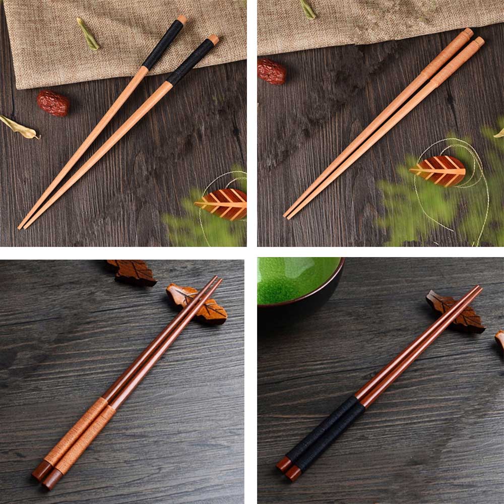 Natural Bamboo Wood Chopsticks Healthy Chinese Carbonization Reusable Kitchen Sushi Food Stick Tableware Sushi Chopstick