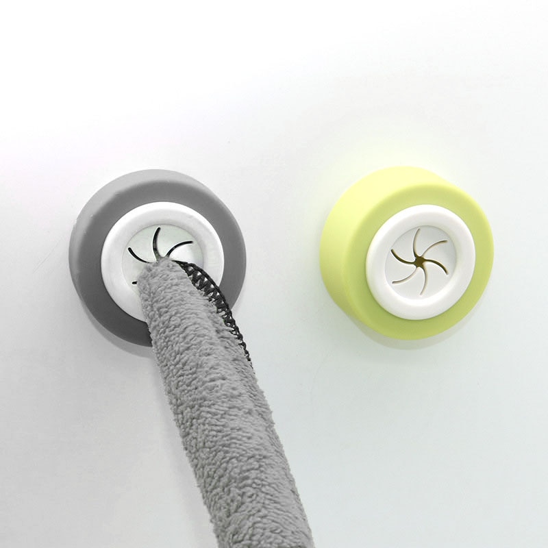 Colgador de toallas gancho de almacenamiento de cocina tapón de toalla colgador de ropa herramienta de baño montada en la pared
