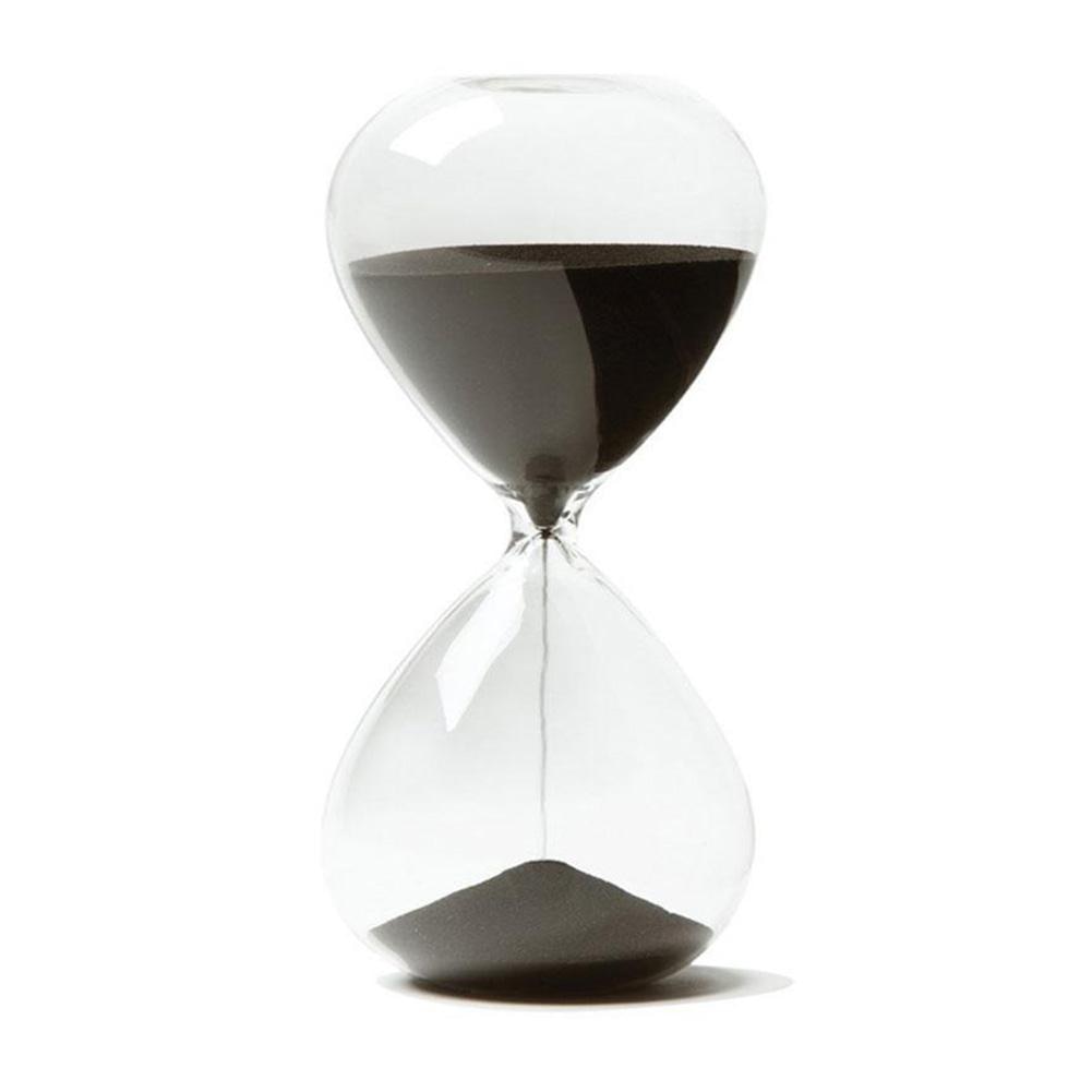 Metall sandklocka timglas timer som känsliga hemdekorationer: Svart
