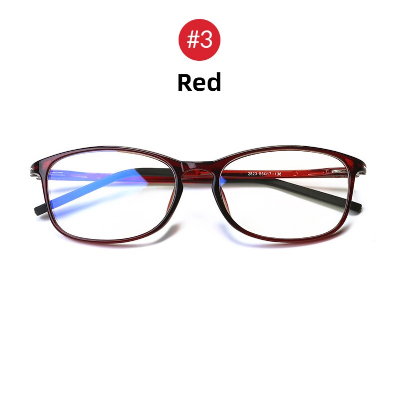 Vivibee Anti Blauw Licht Bril Mannen Bluelight Straling Vrouwen TR90 Bescherming Computer Gaming Ray Blokkeren Uv Komputer Eyewear: 3 Red