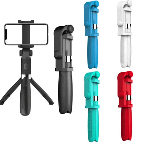 Bluetooth Remote Control Selfie Stick Phone Holder Extendable Shutter For Smartphone Mini Compact Tripod Selfie Sticks Sales