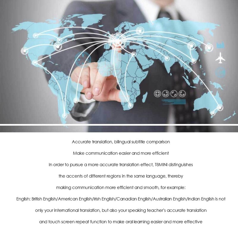 Clear and ligent Translator Simultaneous Voice Translation Multi-Language Translation Good for Traveling Abroad