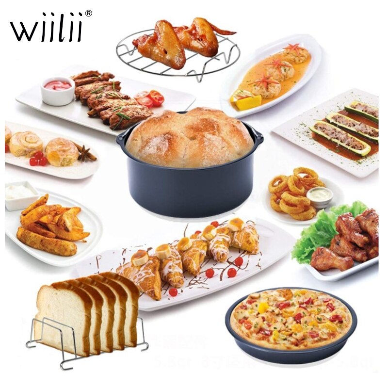Wiilii 12Pcs 8 Inch Air Fryer Accessories Compatible For Deep Fryer Dash Oven Accessories Fit All Air Fryer