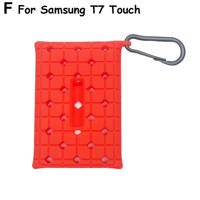Portable SSD PSSD Sleeve Skin Hard Disk Hard Drive Protective Cover Anti-fall Silicone Case For Samsung T7: F