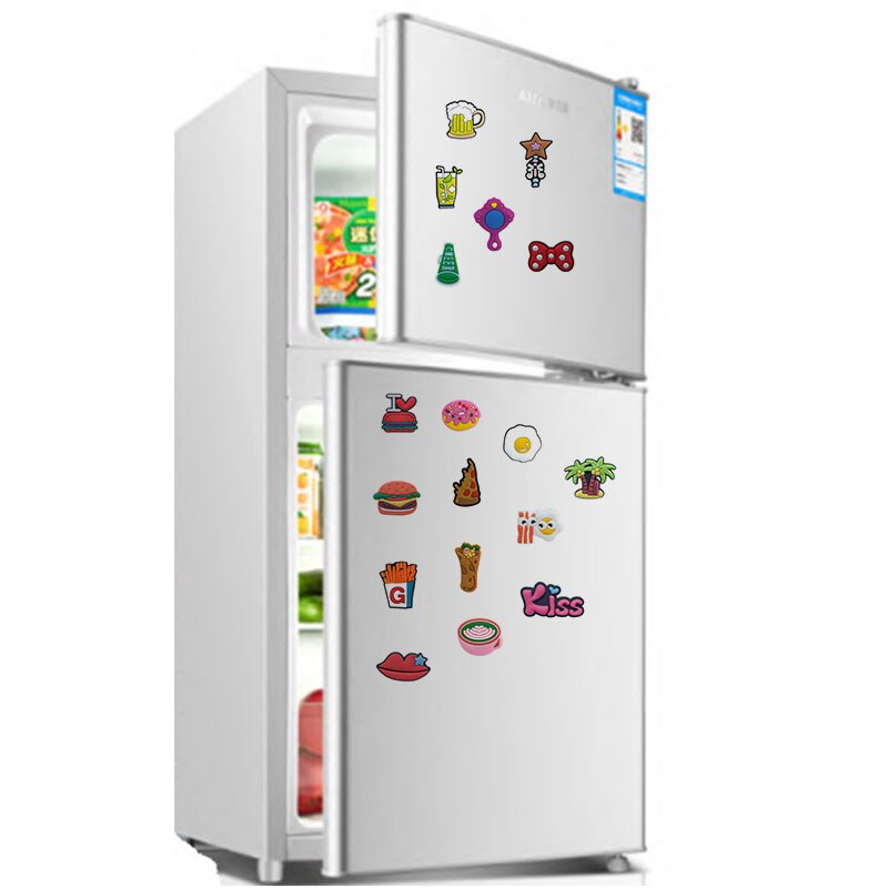 1Pcs Leuke Voedsel Magneten Home Decor Pizza Gepocheerd Ei Donut Bier Koelkast Magneten Memo Magnetische Stickers Souvenir