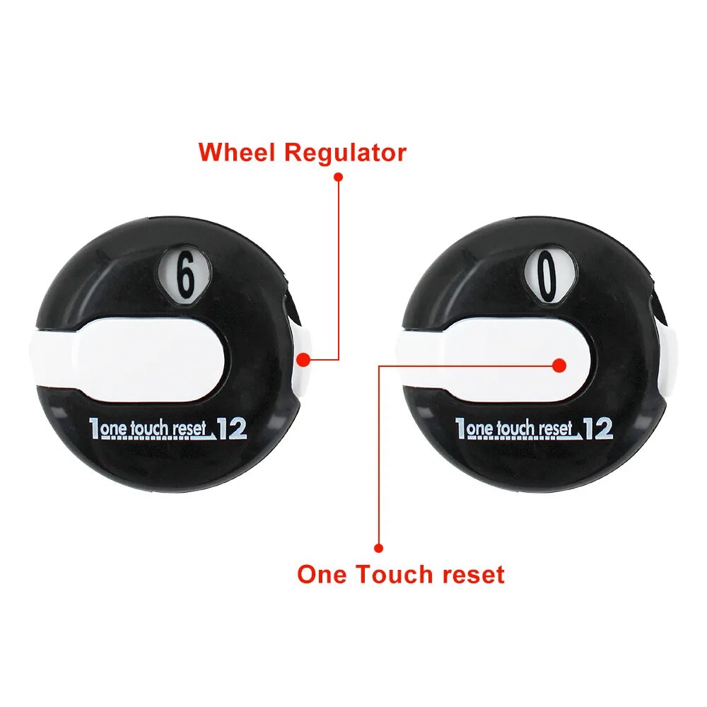 Mini Portátil Golf Stroke Counter, Fácil Reset, Até 12 Strokes, Pontuação Golf, Preto, Branco, Vermelho, Acessórios de Treinamento Golf, 1Pc
