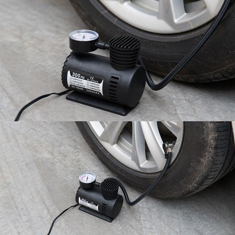 Portable Mini Air Compressor Electric Tire Inflator Pump Car 12V 300PSI Auto High Pressure Pump Car Tire Air Inflator Pumps