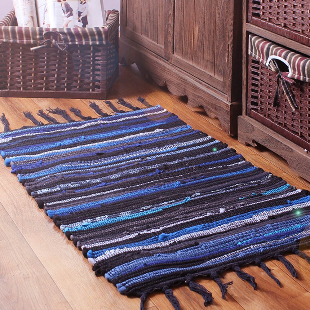 Retro Bohemian Hand Geweven Katoen Tapijt Tapijt Bed Tapijt Geometrische Vloermat Woonkamer Slaapkamer Tapijt Home Decor Cd: B