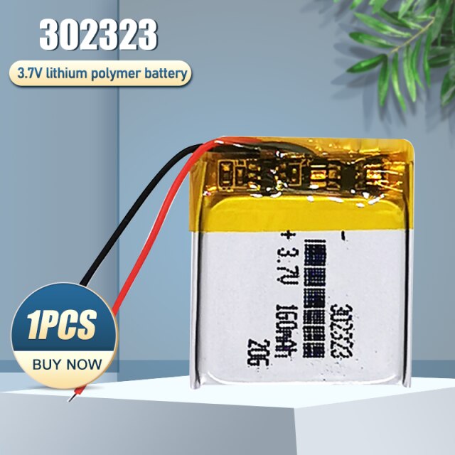 302323 032323 3.7V 160Mah Lithium Polymeer Oplaadbare Batterijen Voor Gps MP4 Led Smart Horloge Bluetooth Headset Li-po Li Ion Mobiele: 1PCS