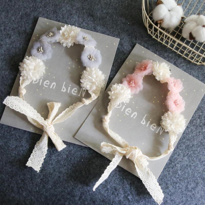 Accessori per capelli per bambini svegli fascia per capelli in pizzo con fiocco fascia per capelli in cotone per bambina accessori per fascia per capelli elastici per bambina appena nata bebes