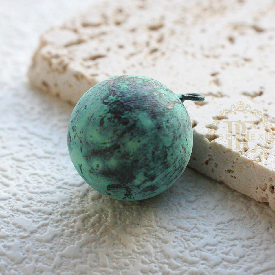 Een Stuk Handgemaakte Groene Patina Charme-Varieert Vormen En Grootte (Pta-C): Geen