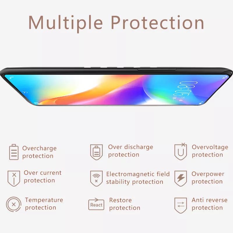 Redmi nota 9 fino à prova de choque 6800mah caso carregador de bateria para xiaomi redmi nota 9 backup power pack carregador capa caso