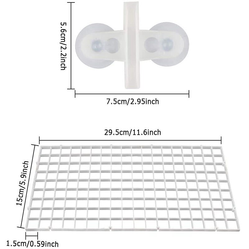 Grille de séparation pour Aquarium, 10 pièces, div – Grandado