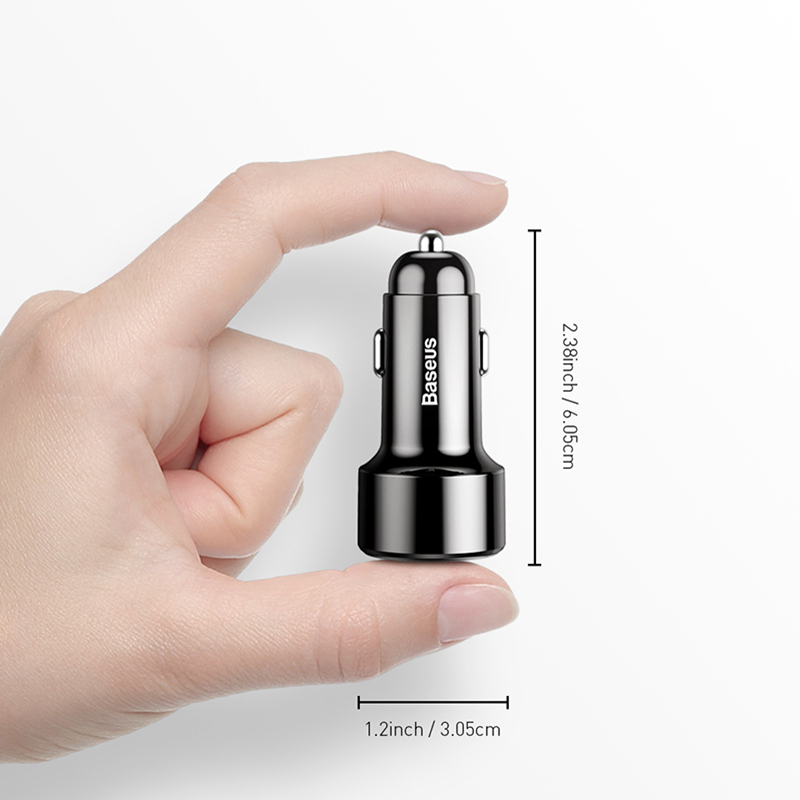 Baseus Quick Car Charger 6A 45W Dual Usb Type C QC4.0 PD3.0 Snelle Oplader Voor IPhone13 Pro Xiaomi Samsung telefoon Auto Snel Opladen