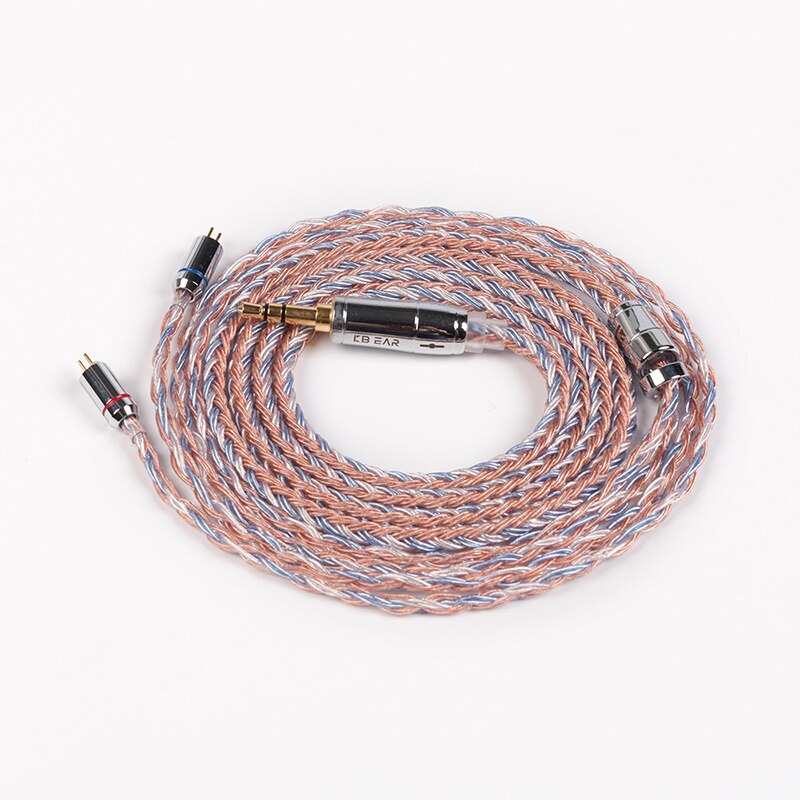 KBEAR 16 Core Upgraded Silver Plated Copper Cable 2.5/3.5/4.4MM With MMCX/2pin/QDC TFZ For KZ ZS10 ZSN Pro ZSX BLON BL-03 V90: 2PIN3.5