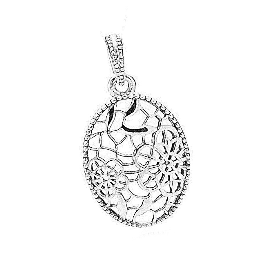 925 Sterling Silver Classic Love Snowflake Tree Floral Daisy Heart Shape Feather DIY Necklace Pendant Charm: 2114